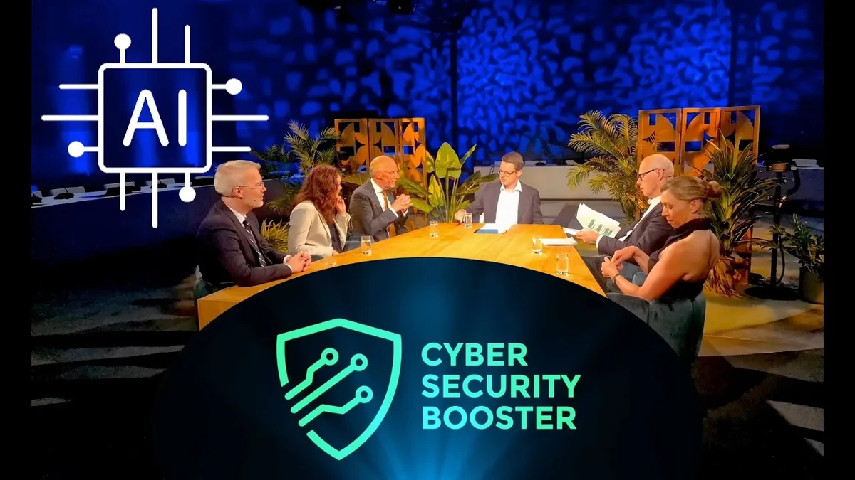 Foto van Cybersecurity booster, deskundigen aan een tafel in gesprek